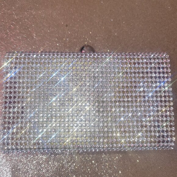 FREE WITH PURCHASE Silver rhinestone clutch - Picture 2 of 7